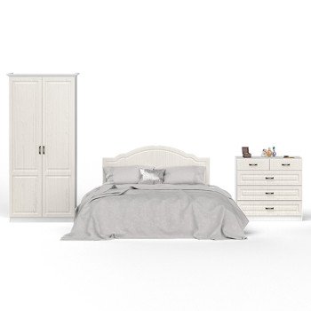 Ливерпуль Спальня № 4 Кровать 11.08ОСН + Шкаф 13.134 + карниз + Комод 10.103