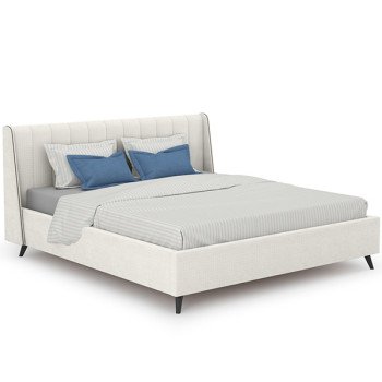 ИСНЯТОКровать интерьерная Мелисса 1800, ткань Велюр Тори 56 велюр (светло-бежевый), ШхГхВ 203х217х104 см., сп.м. 1800х2000, б/о, б/м