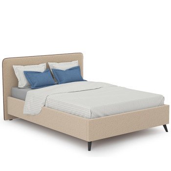 ИСНЯТОКровать интерьерная Миа 1400, ткань Купер 03 жаккард (бежевый), ШхГхВ 165х216х100 см., сп.м. 1400х2000, б/о, б/м