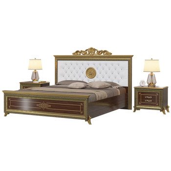 Версаль СВ-04МИК Кровать 1800 с короной + две СВ-05 Тумбы