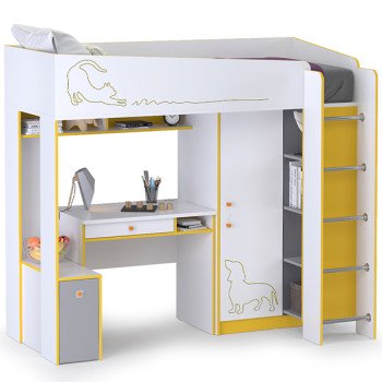 Альфа Кровать-чердак со столом
