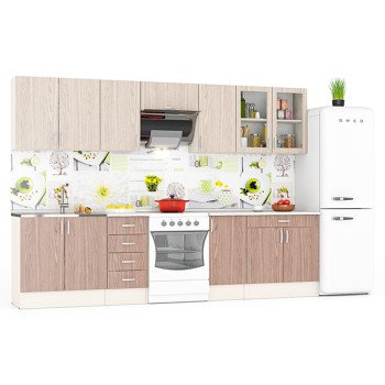 Кухня Мери 08 ШВ800+ШВ400+ШВв600+ШВ400+ШВС800+ШНМ800+ШН4Я400+ШН400+ШН1Я800