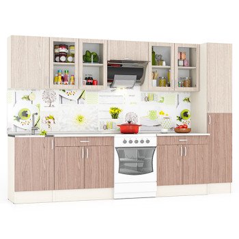 Кухня Мери 10 ШВ500+ШВС800+ШВв600+ШВС800+Пенал кухонный 40 см.+ШНМ500+ШН1Я800+ШН1Я800