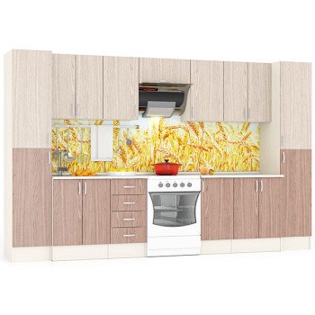 Кухня Мери 11 Пенал+ШВ600+ШВ400+ШВв600+ШВ400+ШВ600+Пенал+ШН600+ШН4Я400+ШН400+ШН600