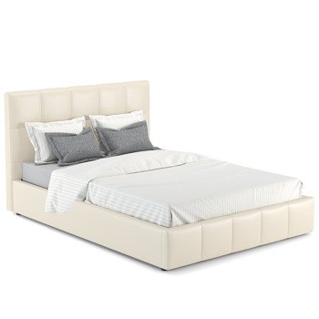 Кровать интерьерная Хлоя 1400 + подъёмный ортопед + дно, к/з Пегасо крем (сливочный), ШхГхВ 150х212х105 см., сп.м. 1400х2000, б/м