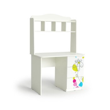 Стол письменный 'Цветы', Белый Стол письменный 'Цветы', Белый