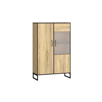 Шкаф-витрина Виртон-21, Дуб крафт золотой