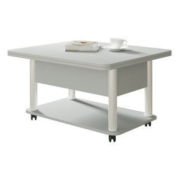 Стол-трансформер Дебют 3, Серый/Ножки белые