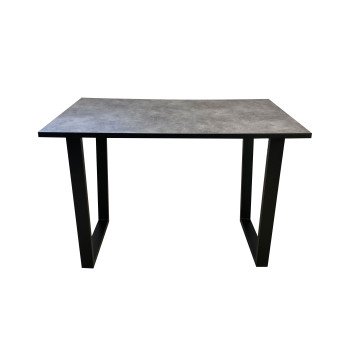 Стол Саен 8, Черный/Бетон