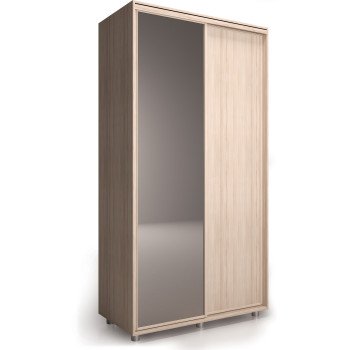 Шкаф купе Удачный 160*45, Ясень шимо светлый с зеркалом Шкаф купе Удачный 160*45, Ясень шимо светлый с зеркалом