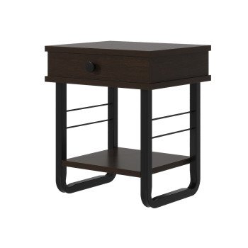 Тумба прикроватная ГРЕТА ММД 205 чёрный/венге Тумба прикроватная ГРЕТА ММД 205 чёрный/венге