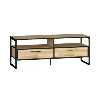 Тумба ТВ ВИРТОН-11, Дуб Крафт Золотой / Черный