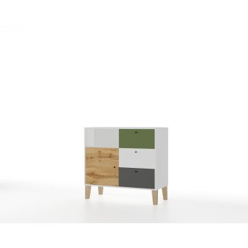 Комод 3 ящика с дверью STORY