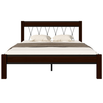 Кровать КМД 23 КАНТРИ 160 черный/шоколад Кровать КМД 23 КАНТРИ 160 черный/шоколад