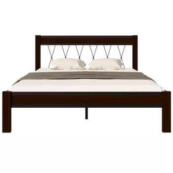 Кровать КМД 23 КАНТРИ 160 черный/шоколад Кровать КМД 23 КАНТРИ 160 черный/шоколад