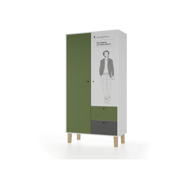 Шкаф STORY Пушкин 100, белый шёлк