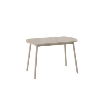 Стол Раунд 120, Стекло/Капучино