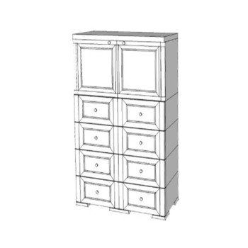 Шкаф пластиковый УЮТ Э-125 Шкаф пластиковый УЮТ Э-125