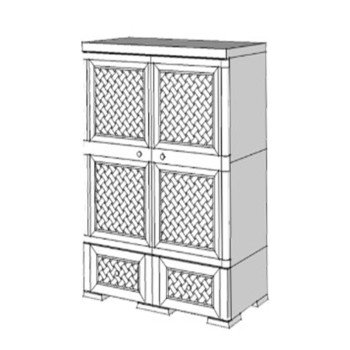 Шкаф пластиковый УЮТ Э-108