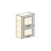 Атланта Шкаф навесной L600 H900 (2 дв. гл. гориз.) (эмаль)