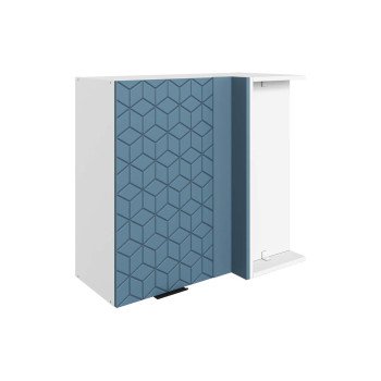 Стоун Шкаф навесной угл. L800x400 Н720 (1 дв. гл.) с фрезеровкой