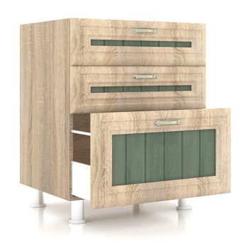 ЛД 235.071 Кантри Сонома Стол 600 три ящика