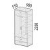 55.01 Мегаполис Шкаф для одежды