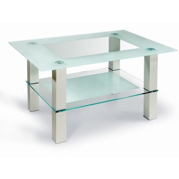 Журнальный столик Кристалл 2 (металлик/прозрачное)