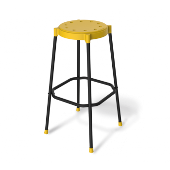 Стул барный Sheffilton SHT-S48 желтый/черный муар